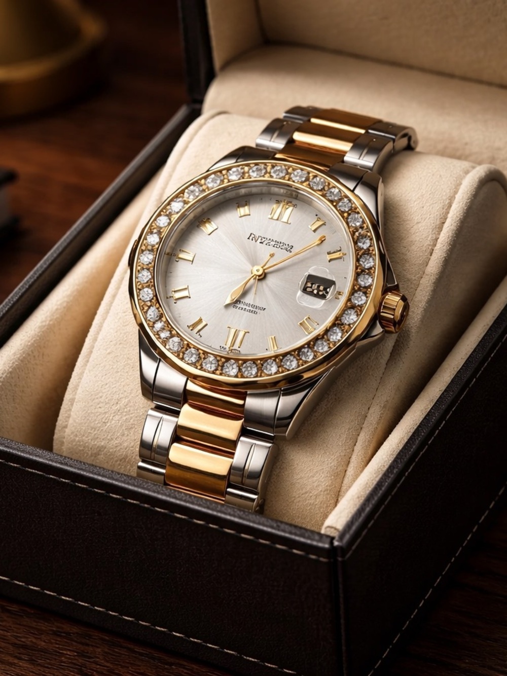 Elegant Invicta Women’s Watch Two Tone Stainless Steel Crystal Basal 38mm💎🔥🔥🔥